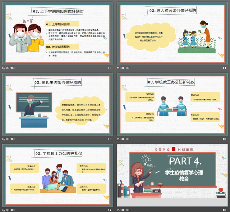 学校开学复课疫情防控PPT下载
