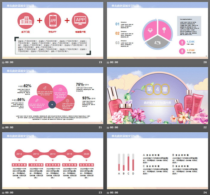 雅致化妆品护肤品宣传PPT模板