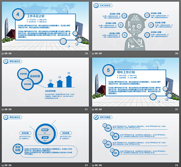 旅游行业工作总结PPT模板