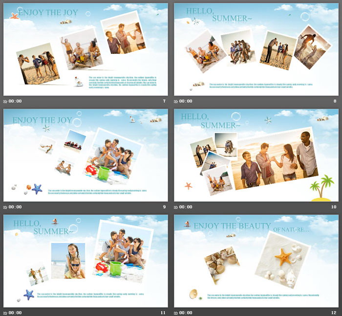 实用旅游相册PPT模板