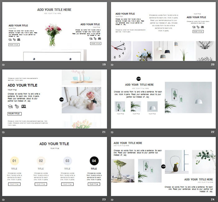 简洁欧美室内家居设计PPT模板