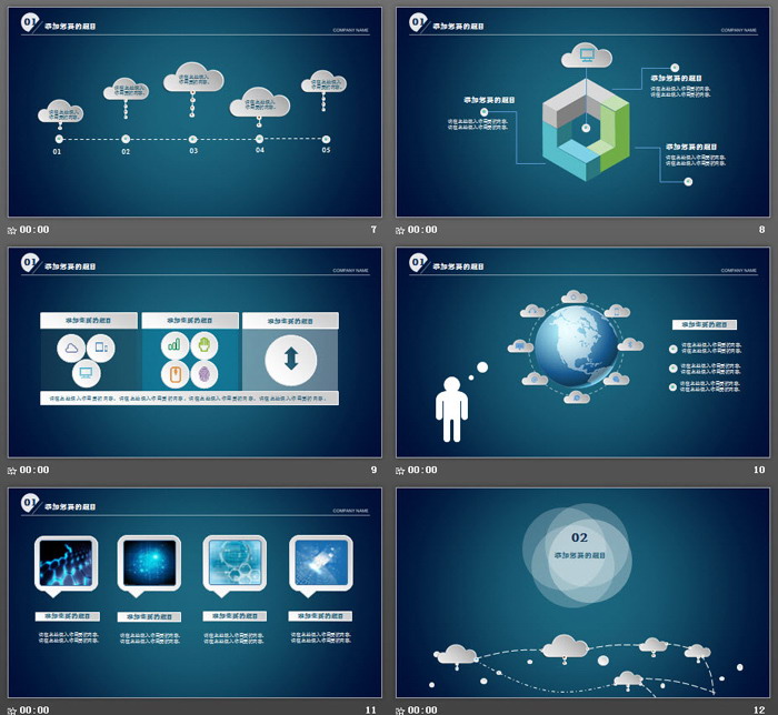 炫酷动画互联网行业PPT模板