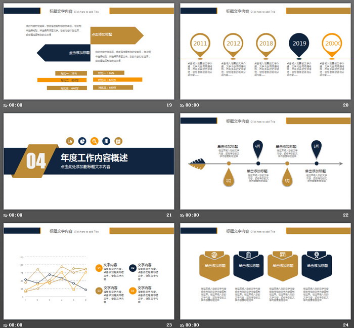 金色城市建筑摇钱树背景的金融理财PPT模板