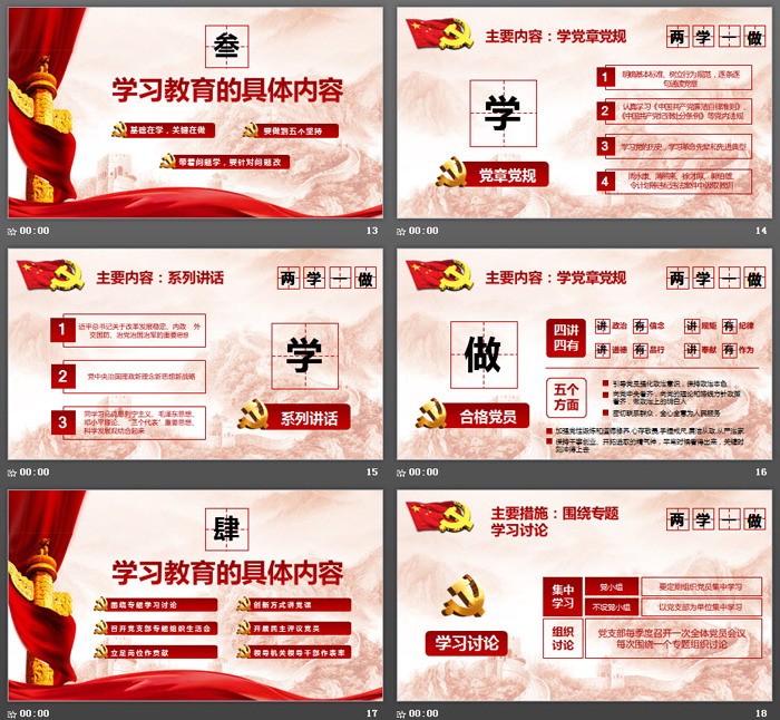 学习路上《两学一做》PPT下载