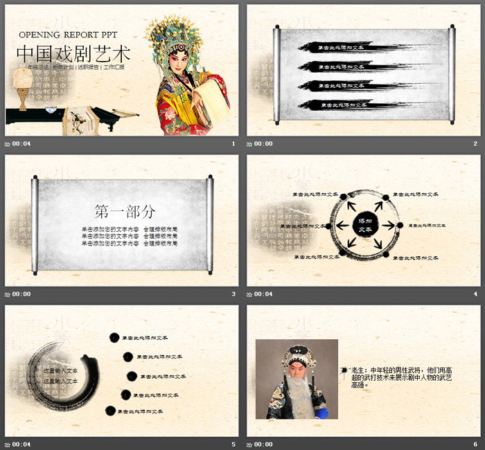 中国戏曲艺术PPT模板