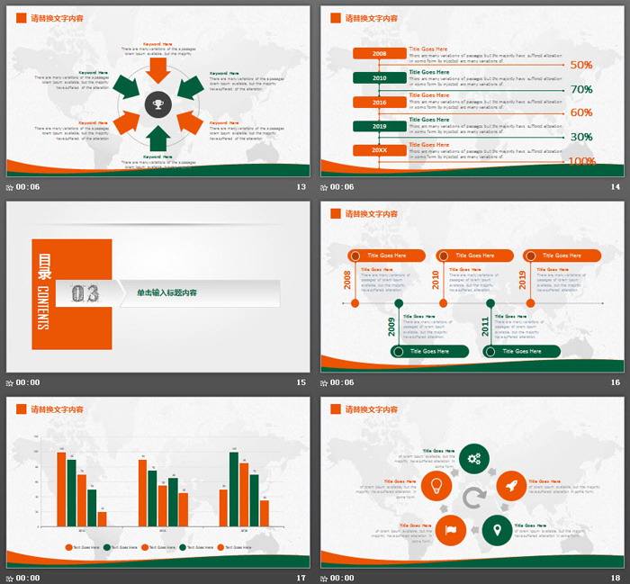 简洁平安银行工作总结汇报PPT模板