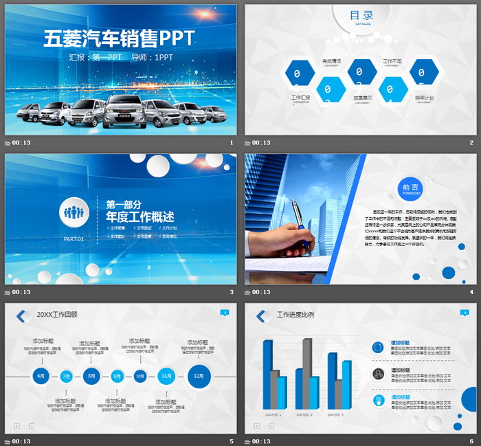 五菱汽车销售PPT模板
