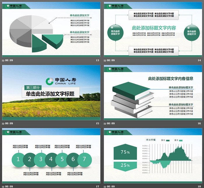 中国人寿保险业务介绍PPT模板