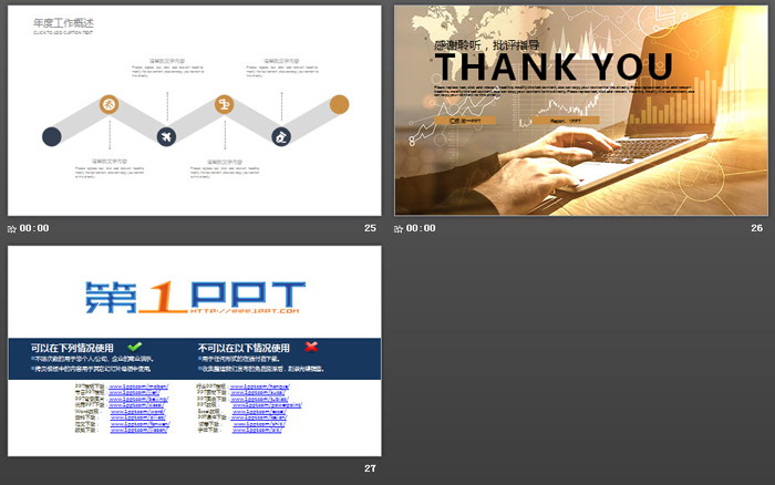 电脑股票背景的金融投资PPT模板