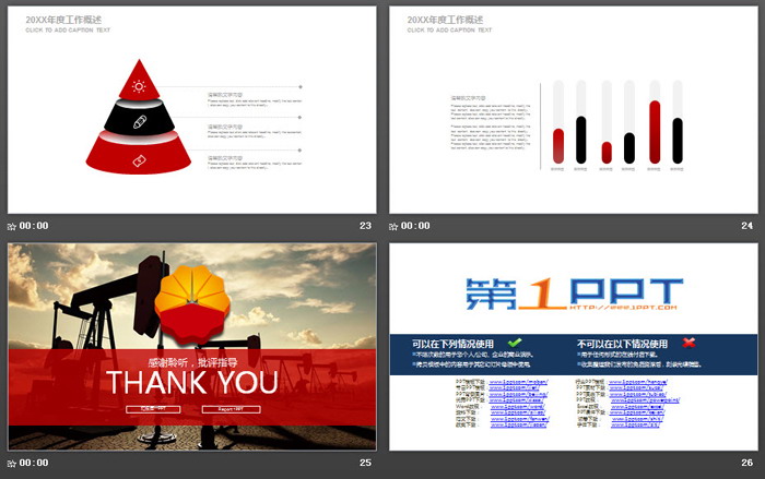 钻机采油背景的中石油PPT模板