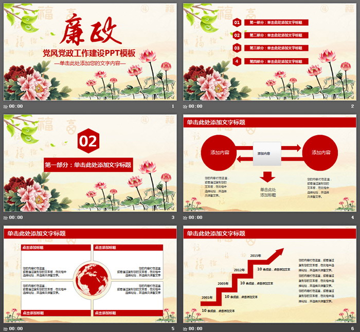廉政党风建设PPT模板