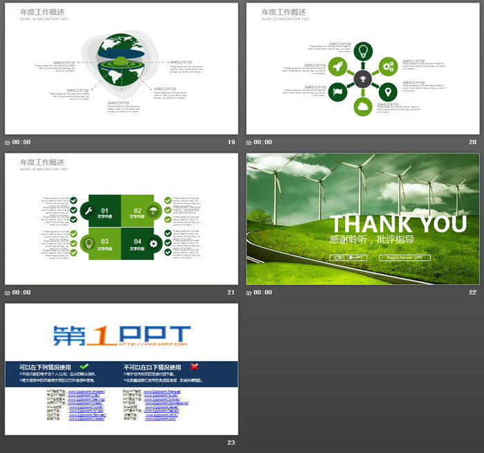 绿色环保电力能源PPT模板