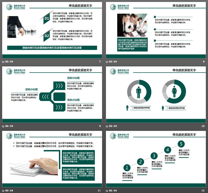 国家电网分公司工作汇报PPT模板