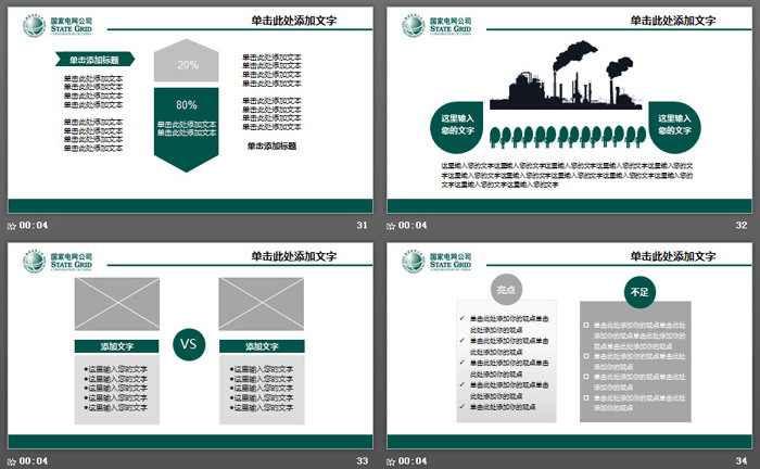 国家电网分公司工作汇报PPT模板