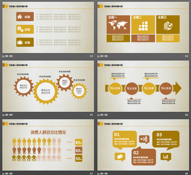金猪背景的金融投资理财PPT模板