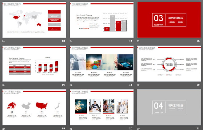 中石化工作汇报PPT模板