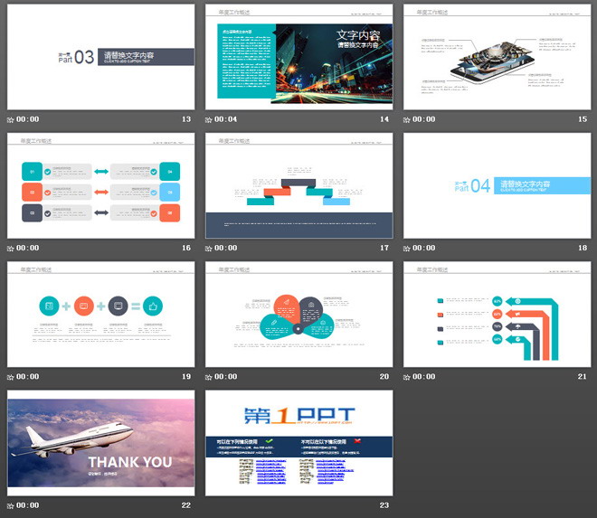 航空运输物流行业PPT模板