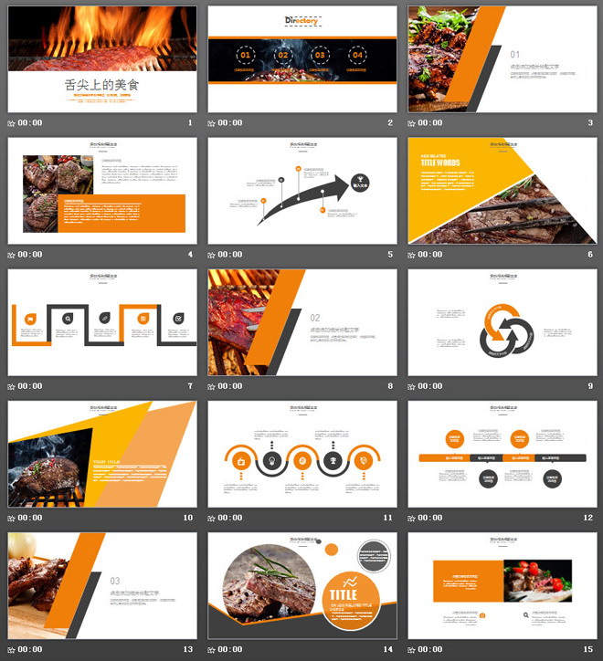 烤肉烧烤行业PPT模板免费下载