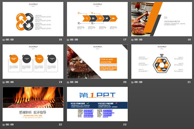 烤肉烧烤行业PPT模板免费下载