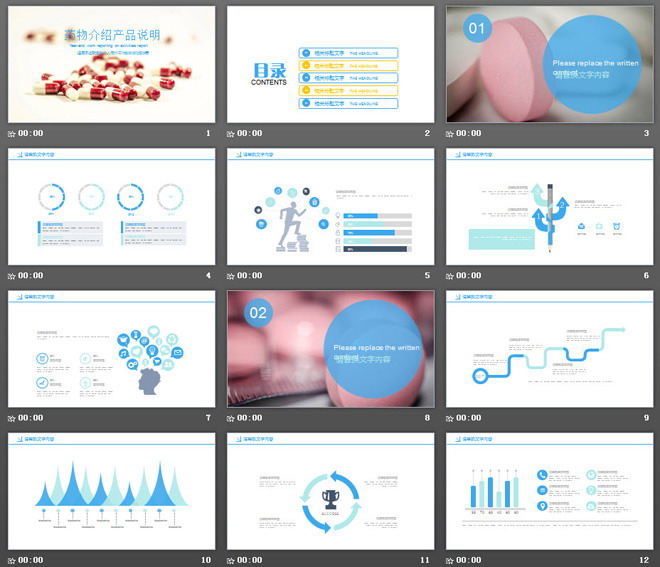 药品药物介绍PPT模板免费下载