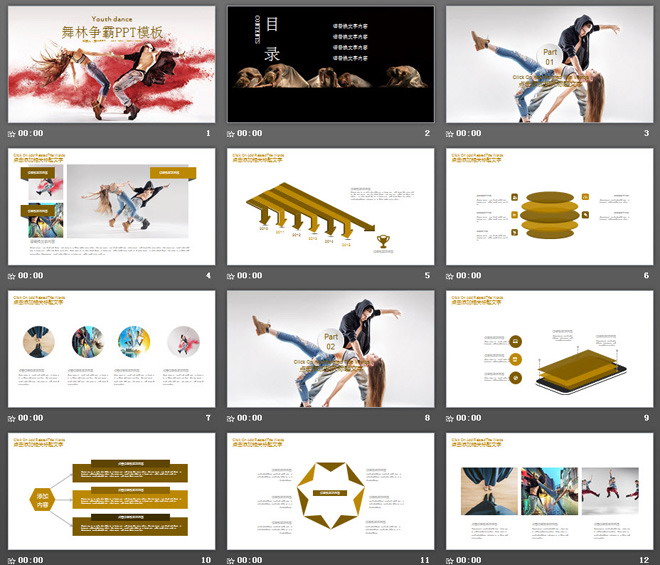 舞林争霸舞蹈PPT模板