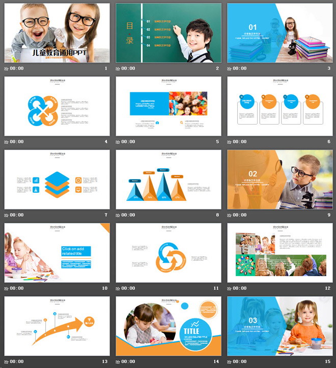 儿童教育培训PPT模板免费下载