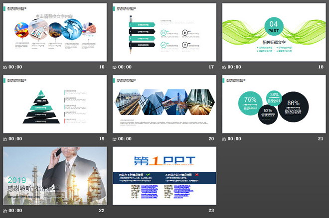 化工行业年终工作总结PPT模板