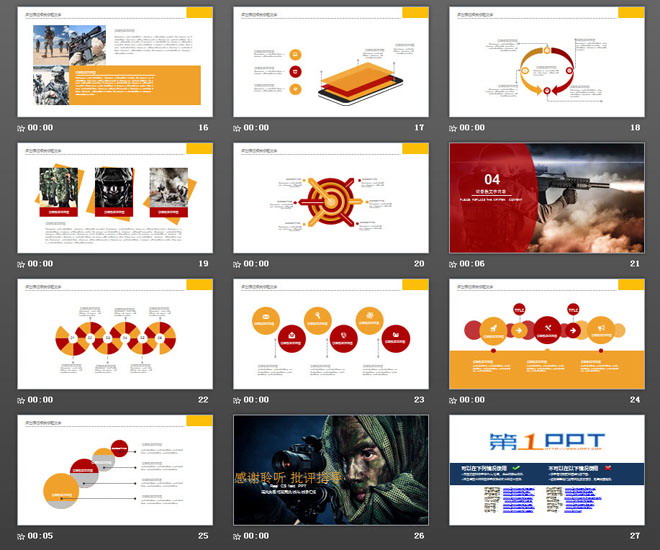 特种部队军队特种兵PPT模板免费下载