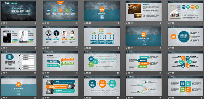 黑色科技商业PPT模板