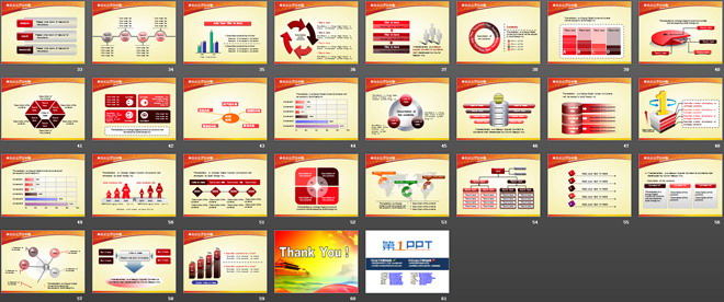 60张党政PPT模板打包下载（附带图表）