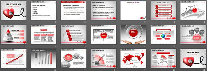 心脏听诊医学幻灯片模板下载