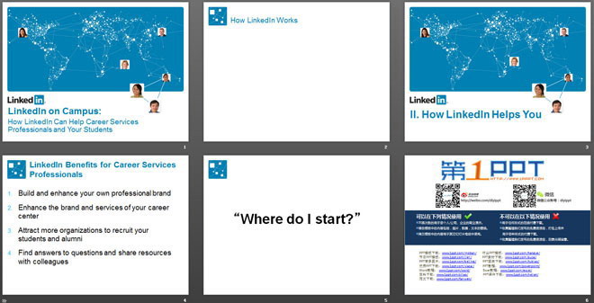 国外社交网站PowerPoint模板下载