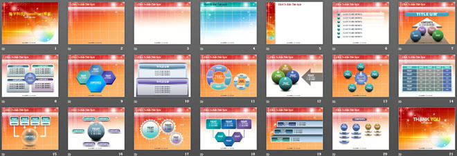 数字时间主题科技PowerPoint模板免费下载