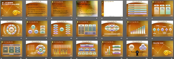 电子商务金融经济PowerPoint模板下载