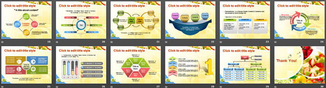 水果沙拉PowerPoint模板下载