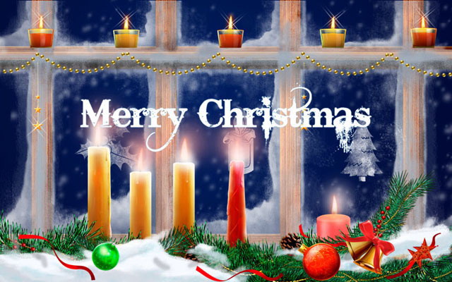 带背景音乐的圣诞节幻灯片