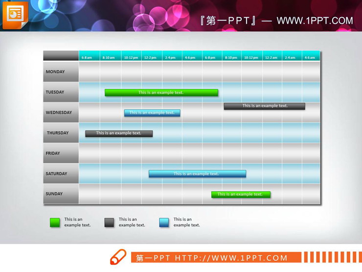 12张渐变效果的PPT甘特图