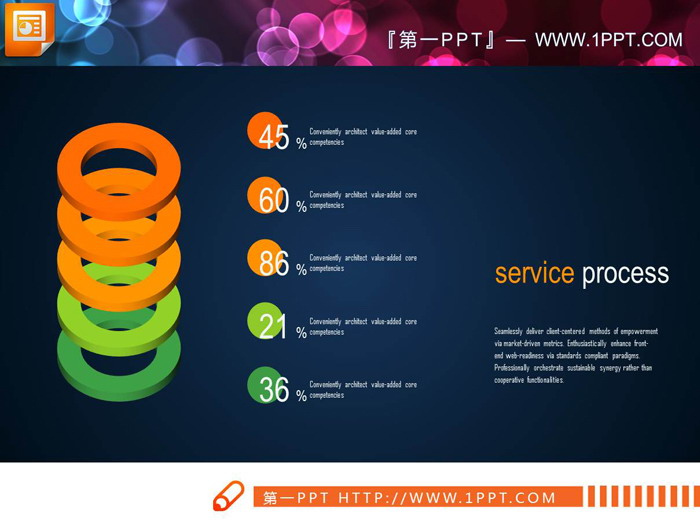 10张金字塔形层级关系PPT图表
