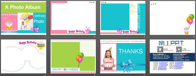 国外生日快乐PPT模板下载