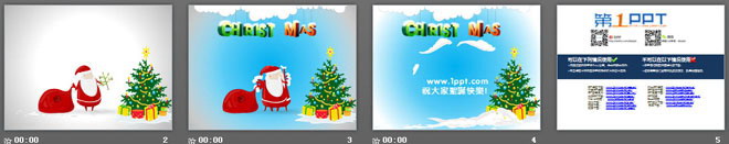 带有背景音乐的圣诞节贺卡PowerPoint动画