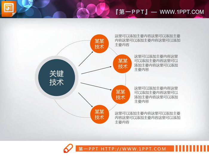 两张橙色实用扩散关系PPT图表