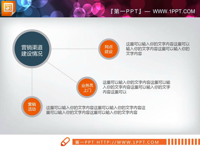 两张橙色实用扩散关系PPT图表