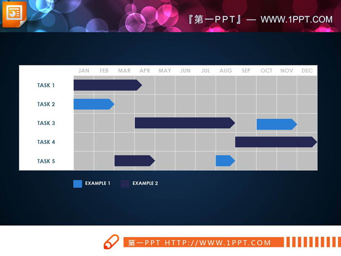 三张周工作进度PPT甘特图
