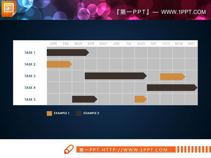 三张周工作进度PPT甘特图