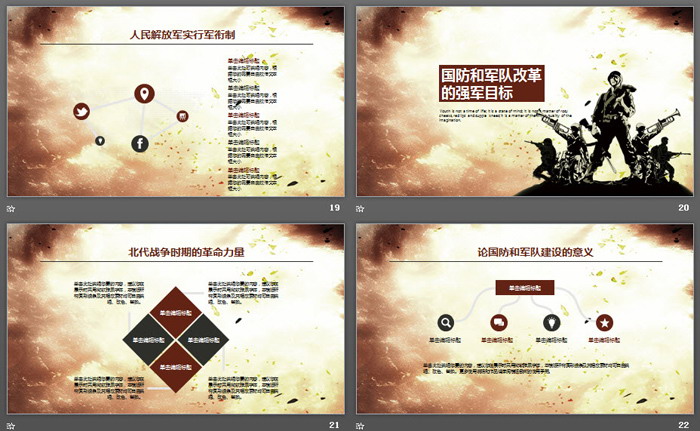 建军节来历介绍PPT模板