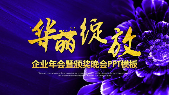 华丽的绽放企业公司年会颁奖盛典PPT模板