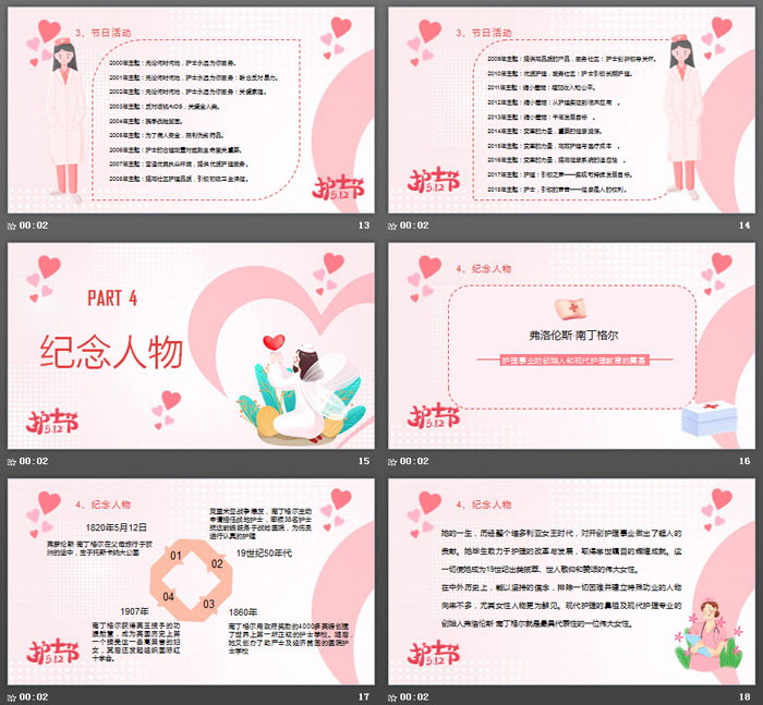 512护士节PPT模板