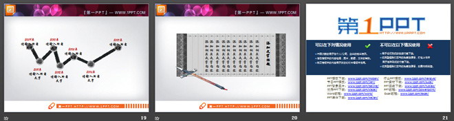 动态水墨中国风PPT图表整套下载