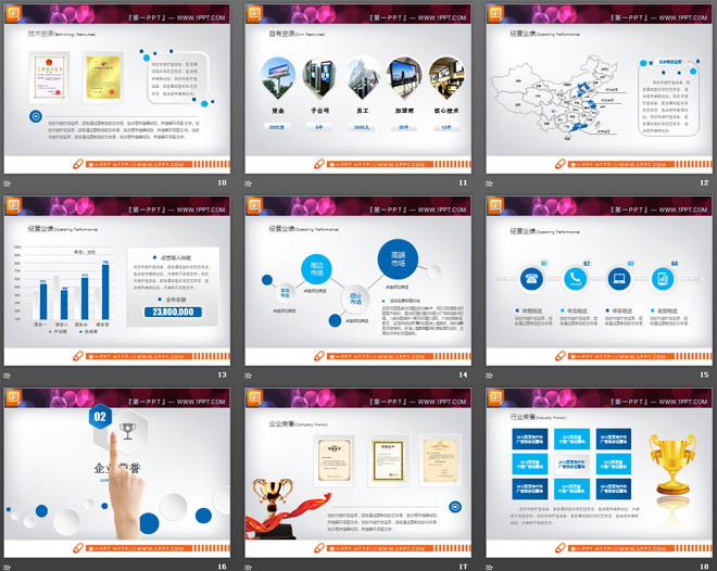 微立体企业宣传PPT图表大全