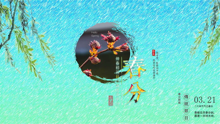 绿色简约春分节气介绍PPT模板